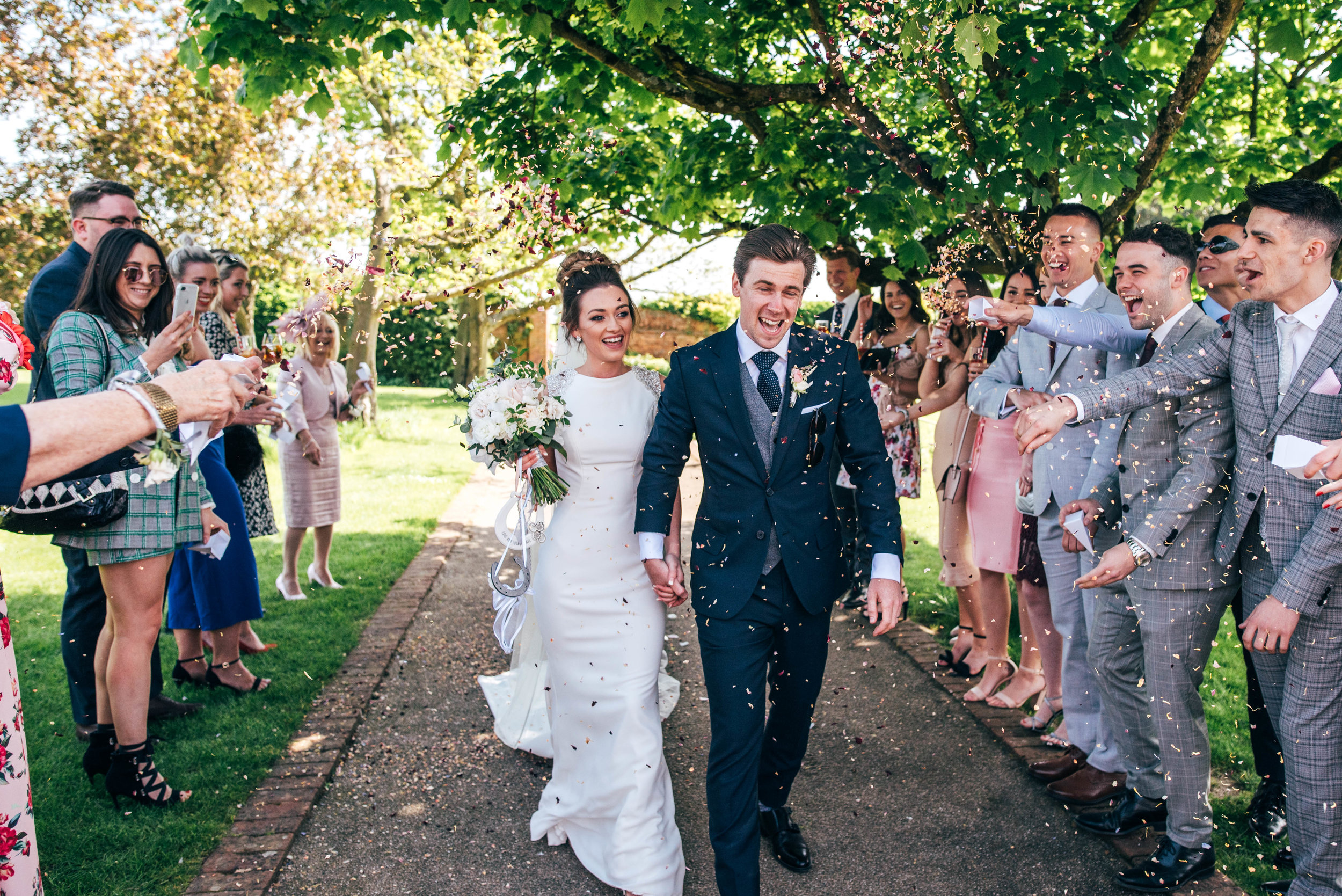 Dove Grey & Greens with Classic Simplicity at Gaynes Park, Epping. Bride wears Pronovias. Essex Documentary Wedding Photographer