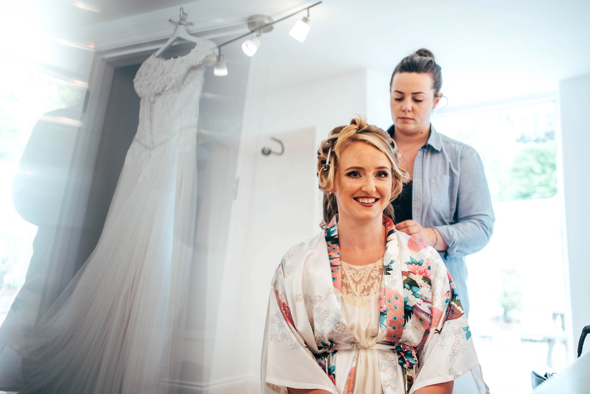 Blush Pink Spring Barn Wedding Blake Hall Essex. Bride wears Maggie Sotterro. Essex Documentary Wedding Photographer