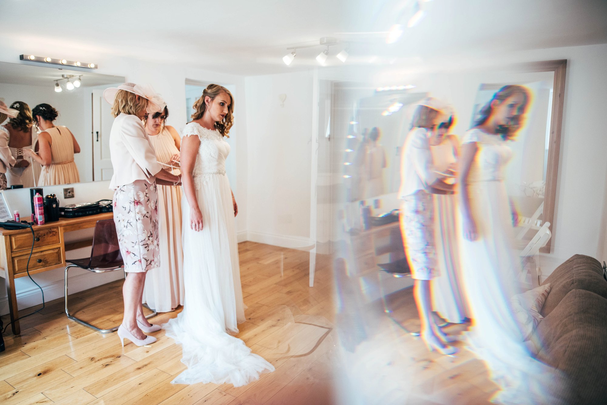 Blush Pink Spring Barn Wedding Blake Hall Essex. Bride wears Maggie Sotterro. Essex Documentary Wedding Photographer