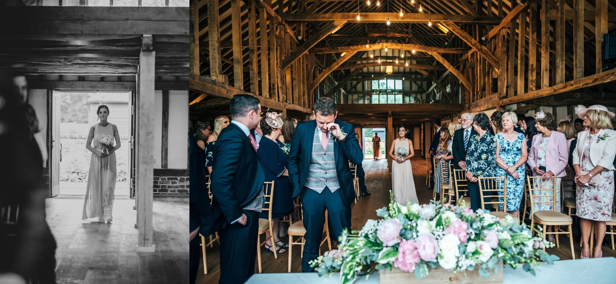 Blush Pink Spring Barn Wedding Blake Hall Essex. Bride wears Maggie Sotterro. Essex Documentary Wedding Photographer