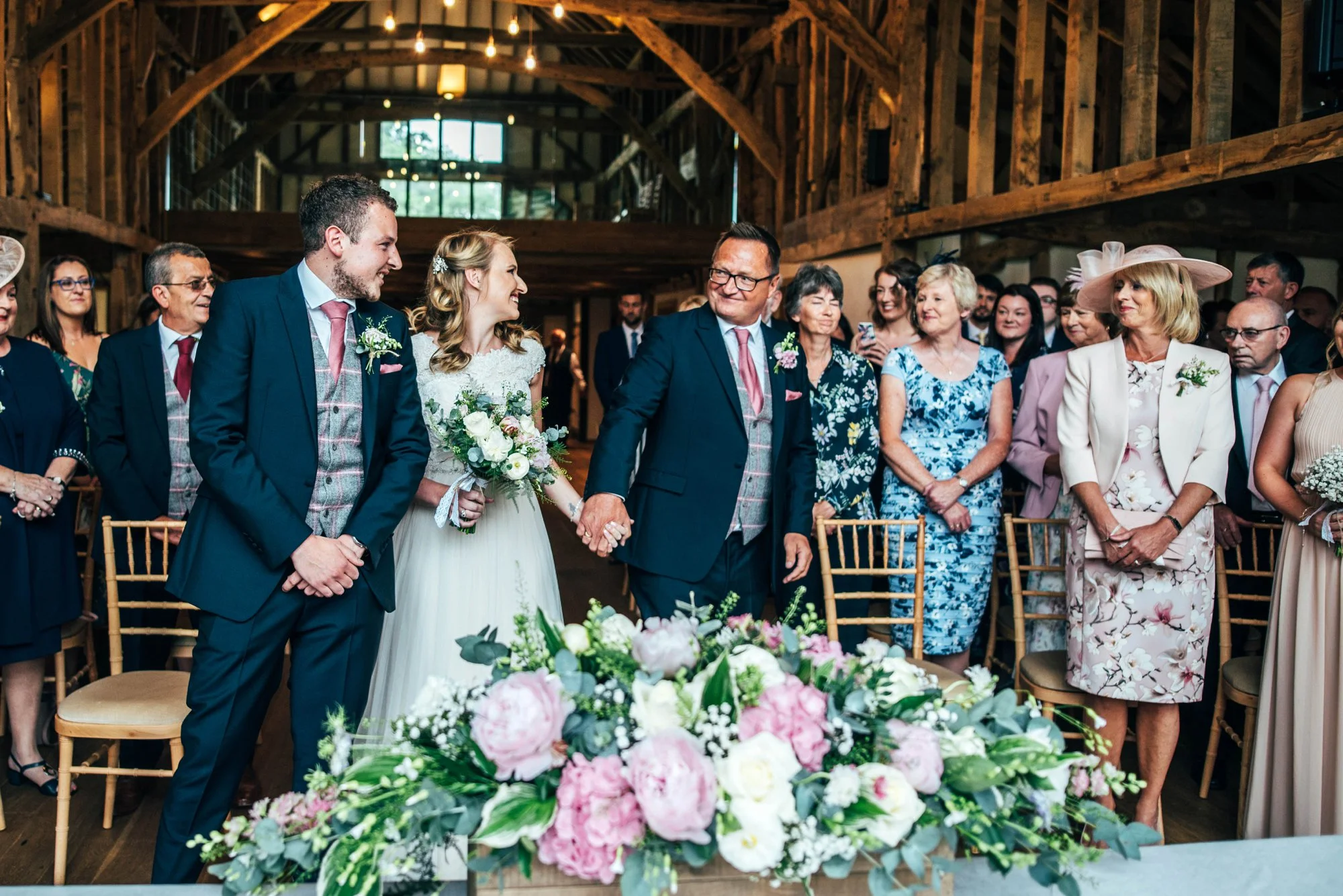 Blush Pink Spring Barn Wedding Blake Hall Essex. Bride wears Maggie Sotterro. Essex Documentary Wedding Photographer