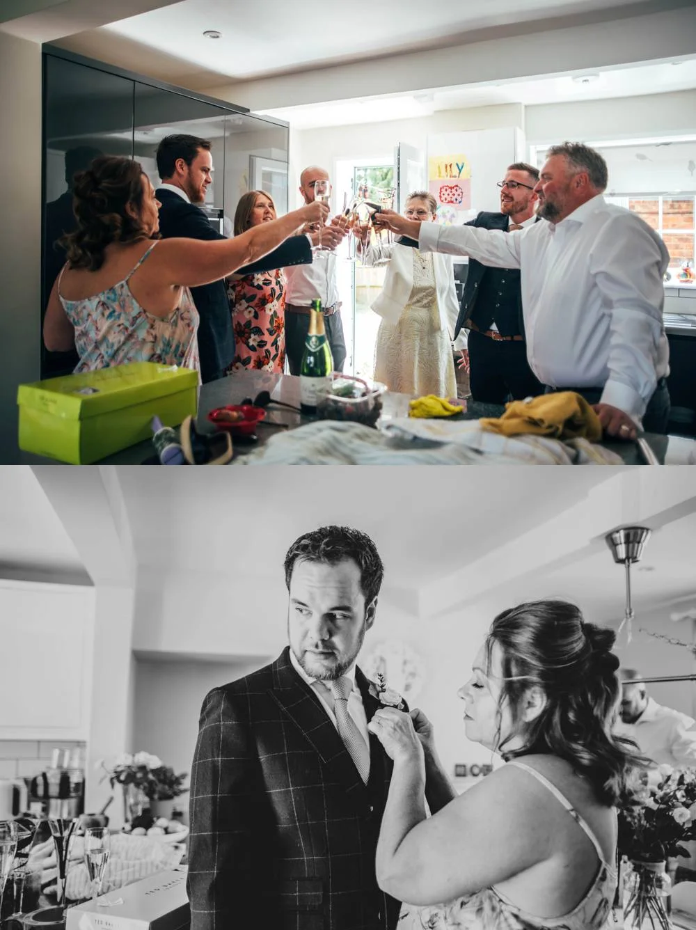 Rustic Summer wedding at Ratsbury Barn with Mini Golf, lawn games, pizza and home-made cake. Bride wears Mori Lee. Essex Documentary Wedding Photographer