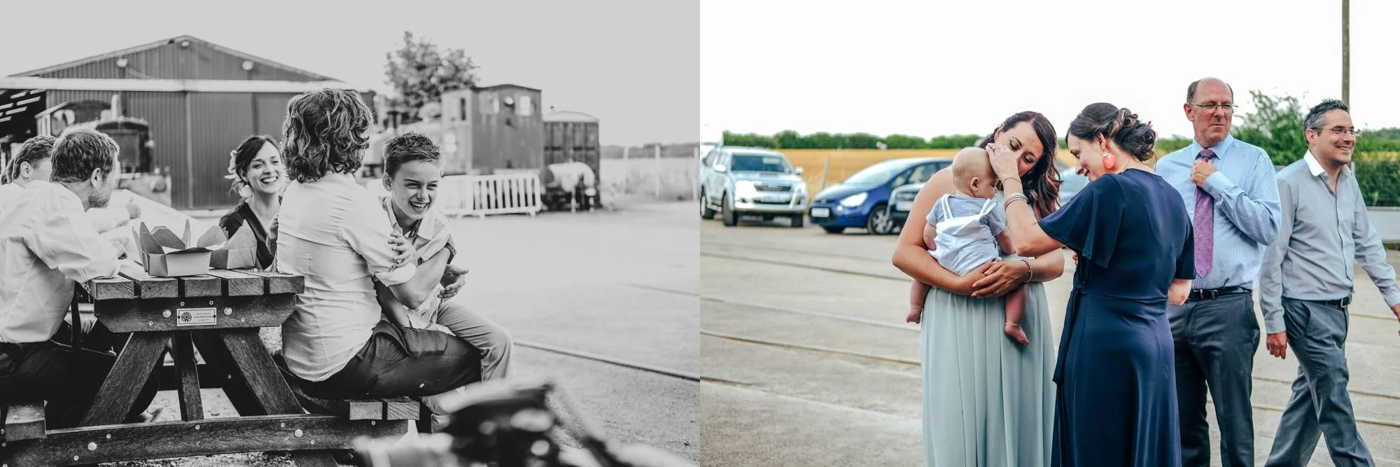 East Anglian Railway Museum Wedding. Vintage lace with Red &amp; Light Blue Palette with Proteas Bouquet. Essex Documentary Wedding Photographer