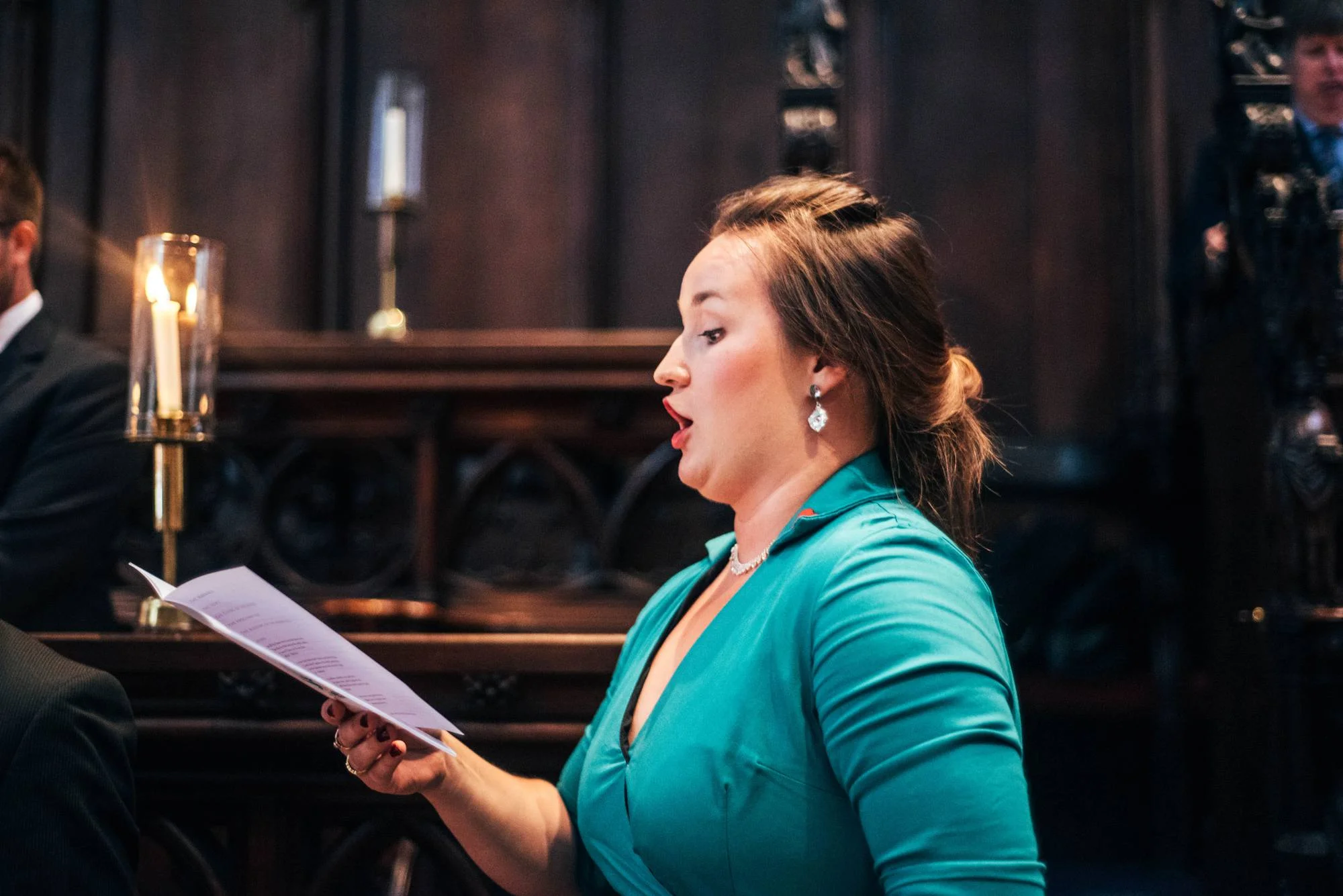 Ely Cathedral with a DIY, Boho Farm Wedding Reception at Bedingham's Farm , Bride wears Willowby by Watters and a Flower Crown. Essex Documentary Wedding Photographer.