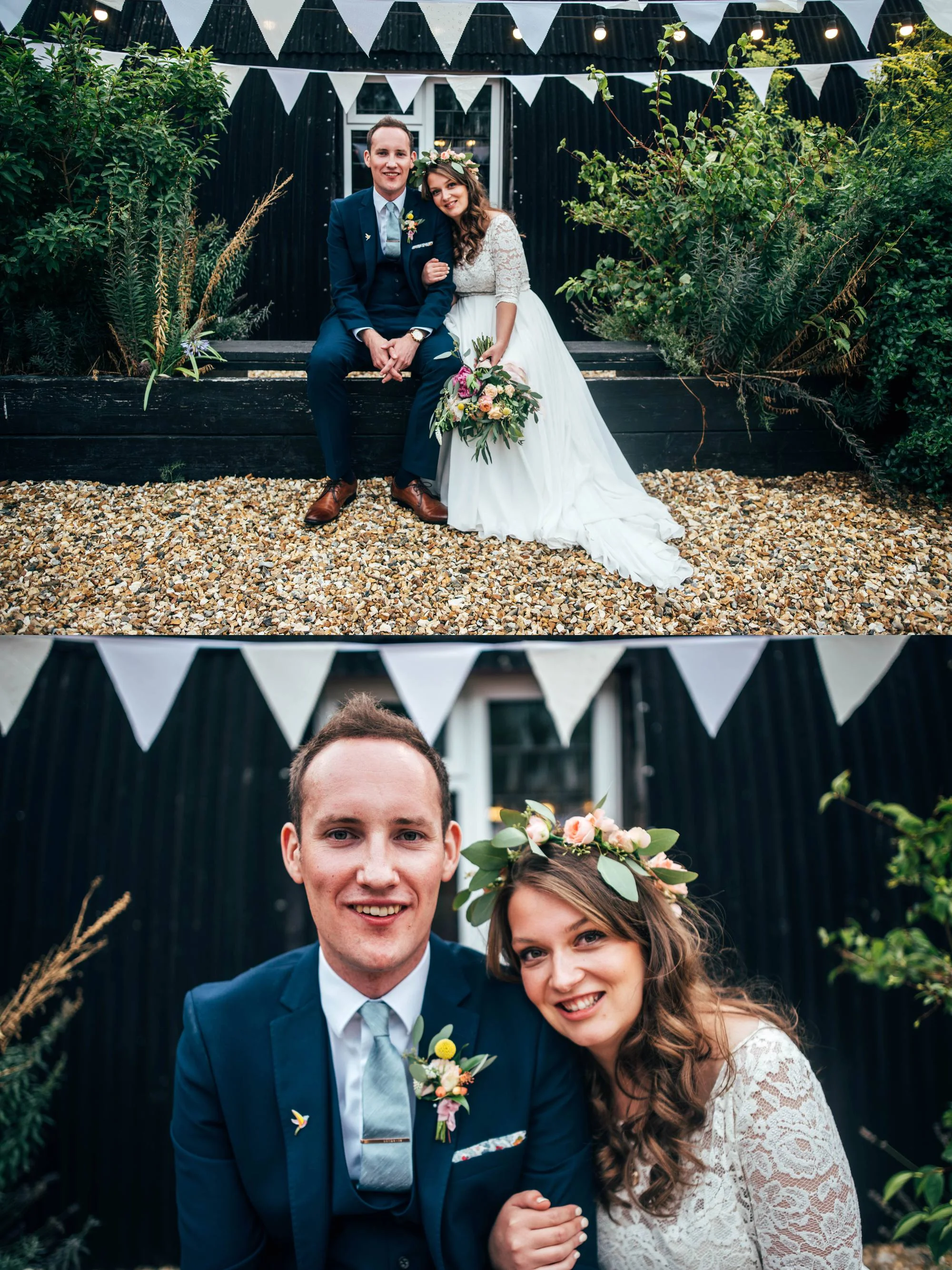 Ely Cathedral with a DIY, Boho Farm Wedding Reception at Bedingham's Farm , Bride wears Willowby by Watters and a Flower Crown. Essex Documentary Wedding Photographer.