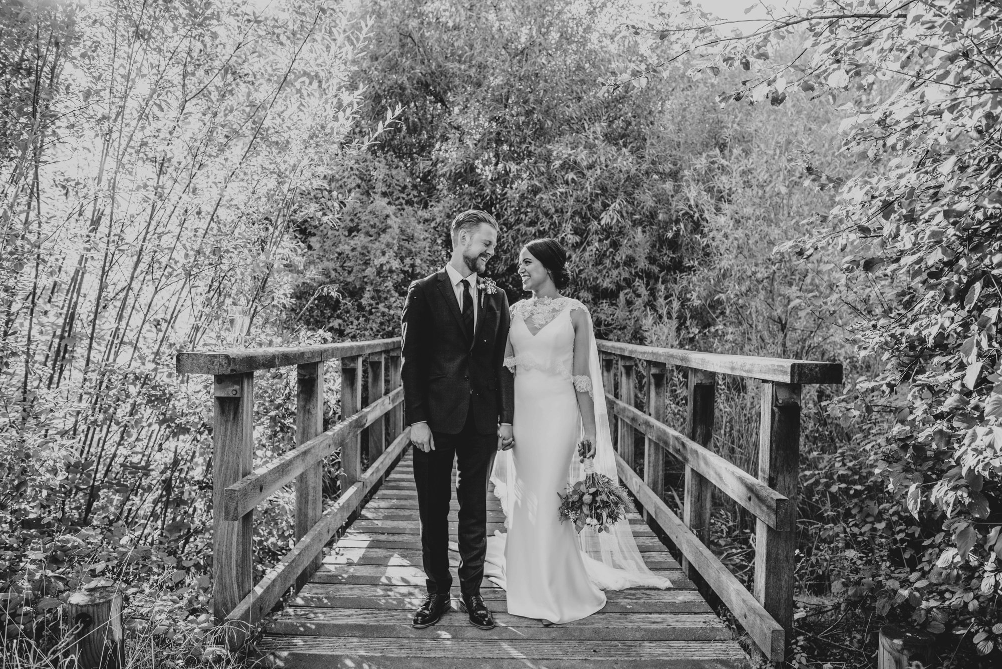 A chic, Autumn, London Wedding at The Ecology Pavilion, Mile End. Bride wears Enzoani.  Essex Documentary Wedding Photographer.