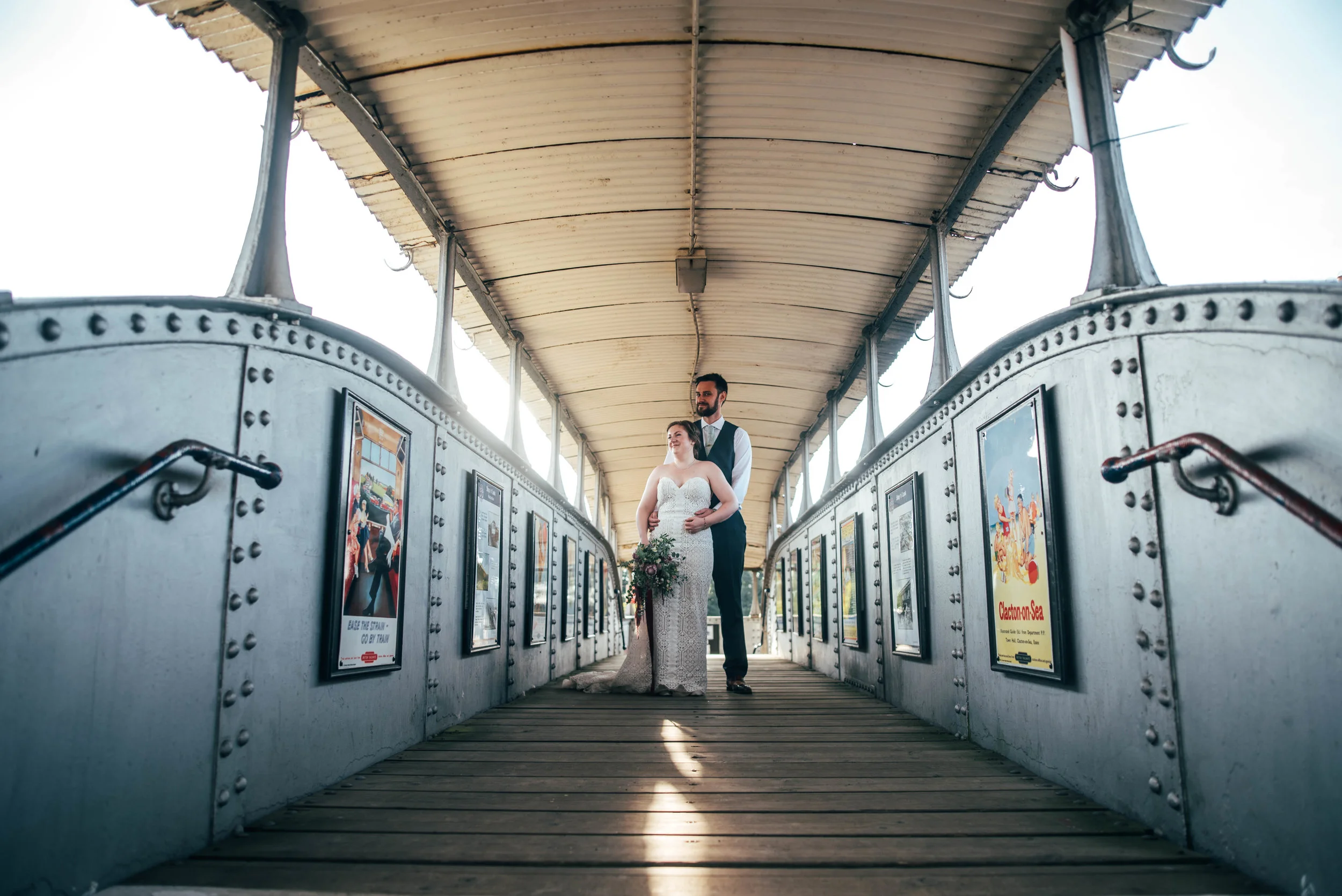 Bride &amp; Groom East Anglian Railway Museum  Essex Documentary Wedding Photographer