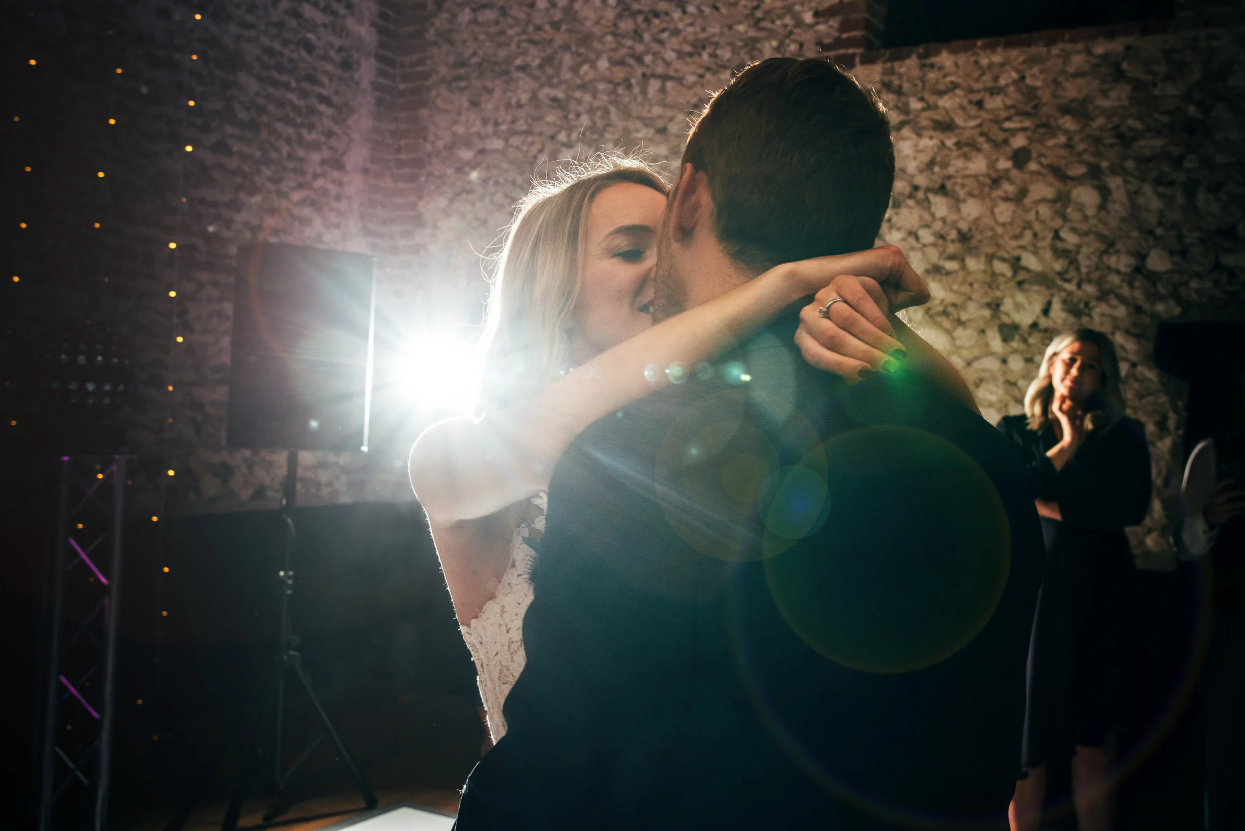 Bride and Groom First Dance The Granary Estates, Woodditton, Essex Documentary Wedding Photographer