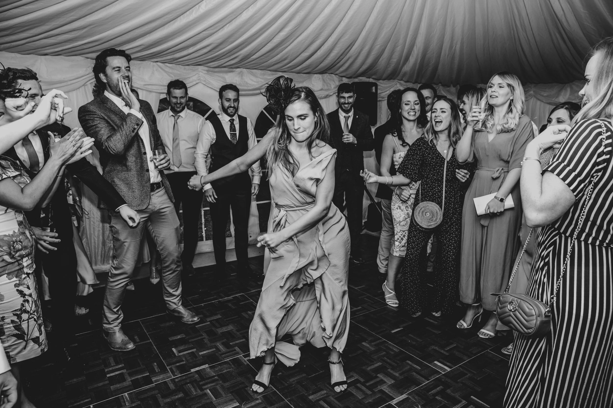 Guests on dance floor, Essex Documentary Wedding Photographer