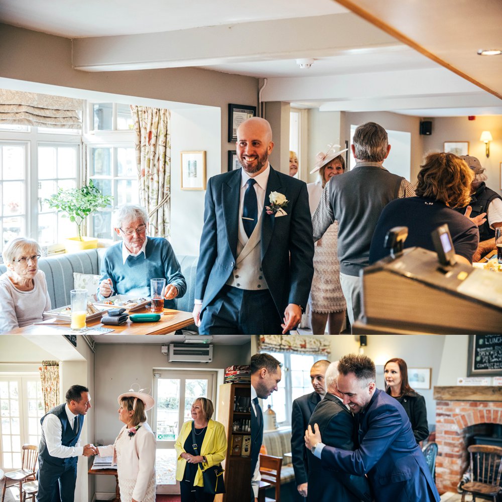 Rustic Autumn Muted Blues &amp; Pinks at The Barn Weddings Great Tey, Chappel Viaduct. Essex Documentary Wedding Photographer