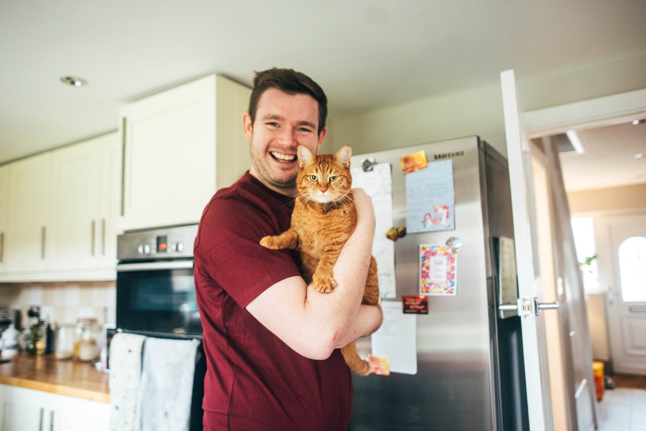 Winter Wedding with Hunter Green and Navy Blues, Bride &amp; Groom include their cat! Essex Documentary Wedding Photographer