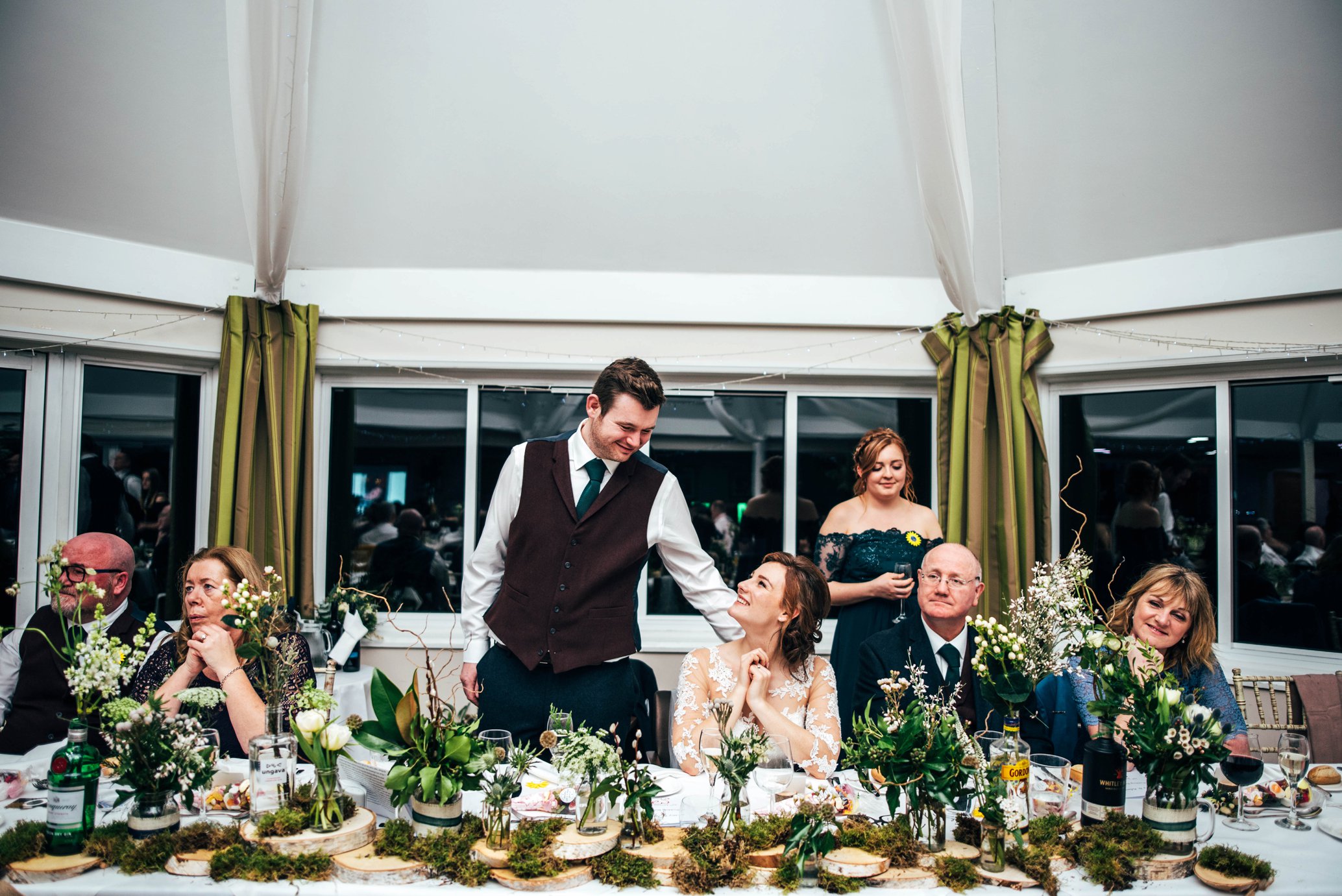 Winter Wedding with Hunter Green and Navy Blues, Bride &amp; Groom include their cat! Essex Documentary Wedding Photographer