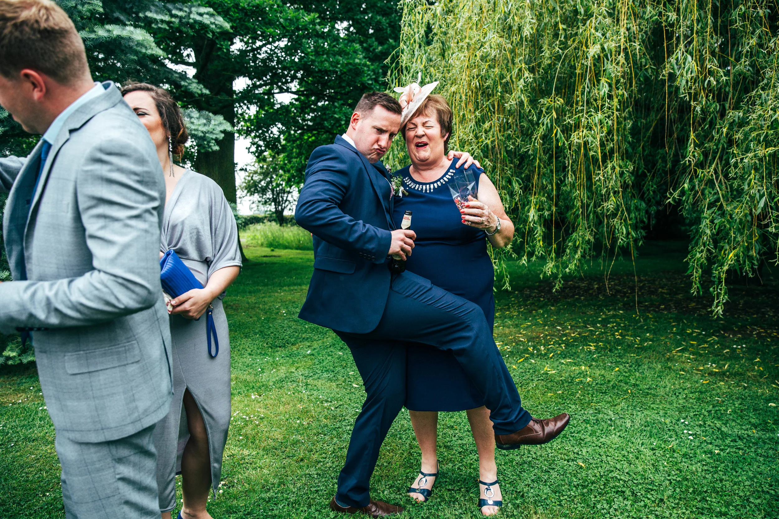 Best Man dances with Mother of the Groom at Blake Hall Ongar Essex Documentary Wedding Photographer