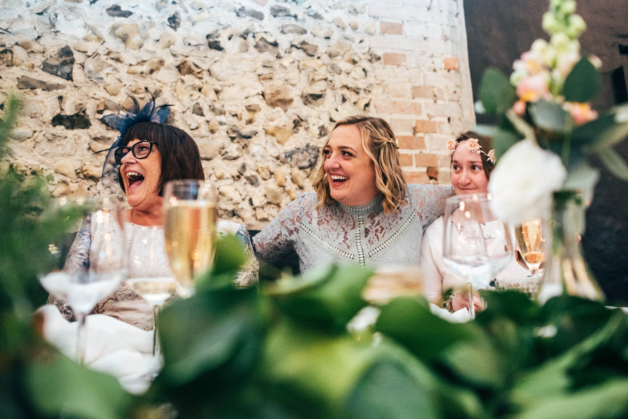 A gorgeous botanical inspired spring barn wedding with bridesmaids in light blue.  The Granary Estates, Woodditton. Essex Documentary Wedding Photographer