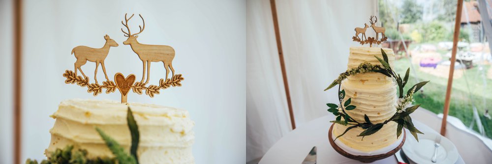 A Sage, Grey &amp; White Festival Wedding with Brass detail at Lodge Farm, Lindsey. Tattooed Bride and Dog in a bow tie. Essex Documentary Wedding Photographer