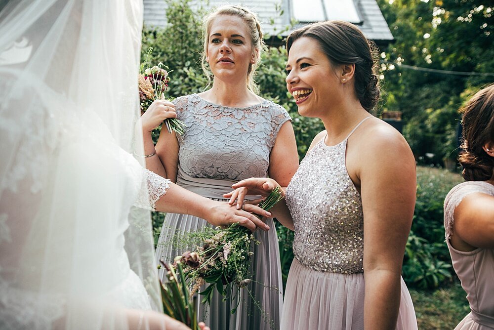 Autumn Lilacs for a DIY Back Garden Wedding at Home with Wild Flowers and Rustic Detail. Essex Documentary Wedding Photographer.