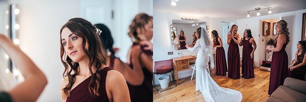 A rich &amp; lush autumn wedding at Blake Hall. Deep Reds with pumpkins &amp; Pampass grass. Essex Documentary Wedding Photographer