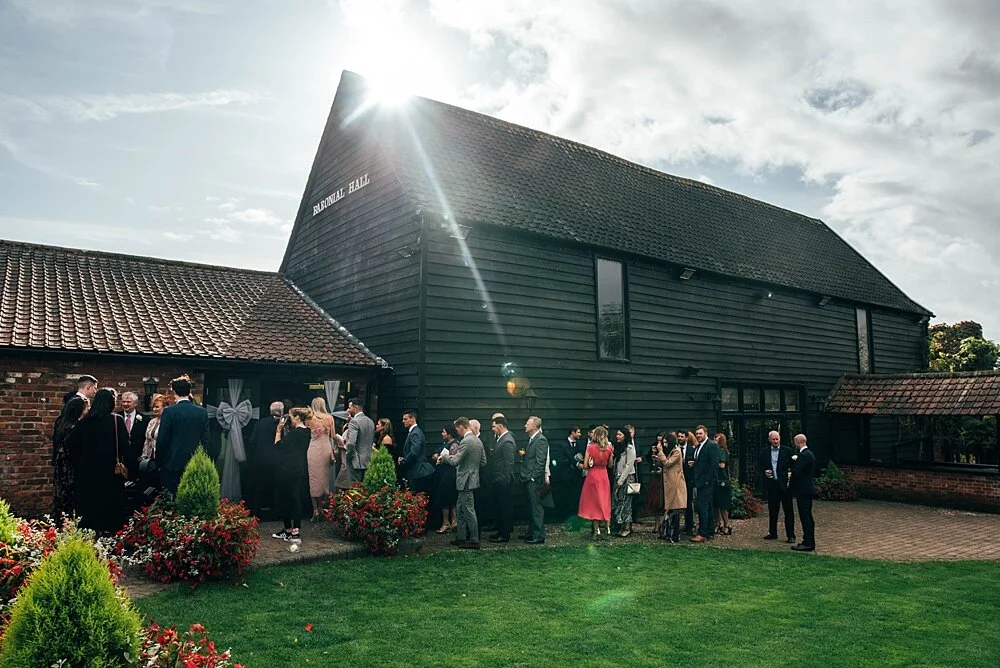 Autumn barn wedding at Crondon Park with rich reds and an ethereal Pronovias gown with Game of Throne vibes! Essex Documentary Wedding Photographer
