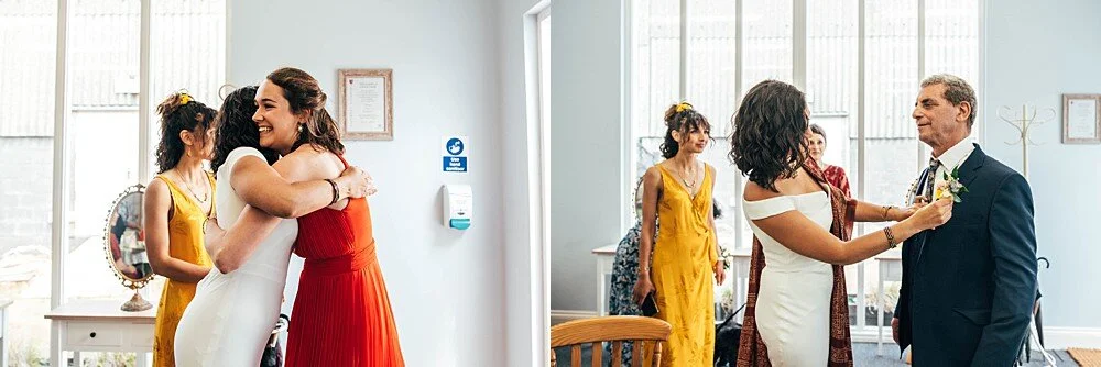 Summer brights for intimate farm wedding The Barns at Lodge Farm Essex Documentary Wedding Photographer
