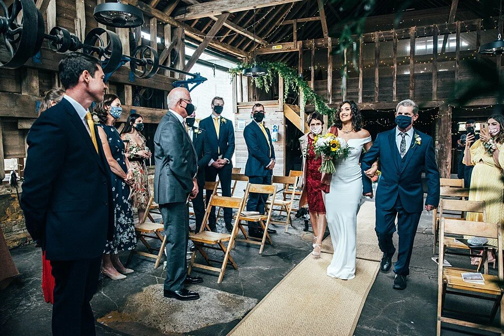 Summer brights for intimate farm wedding The Barns at Lodge Farm Essex Documentary Wedding Photographer