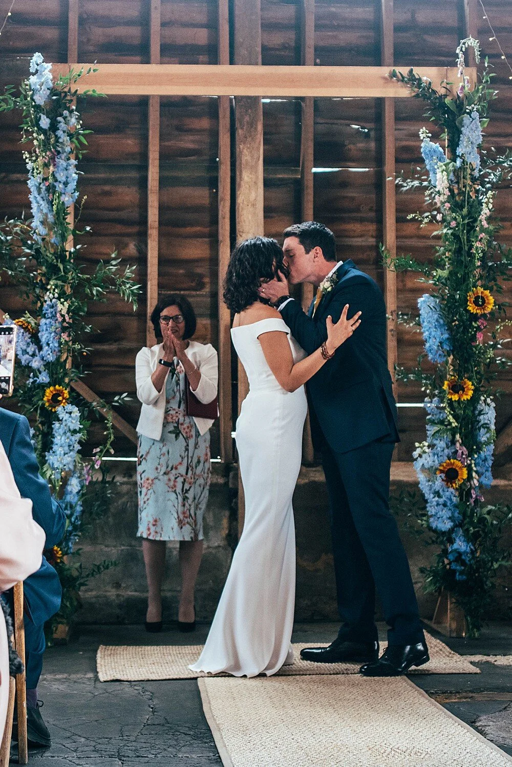 Summer brights for intimate farm wedding The Barns at Lodge Farm Essex Documentary Wedding Photographer