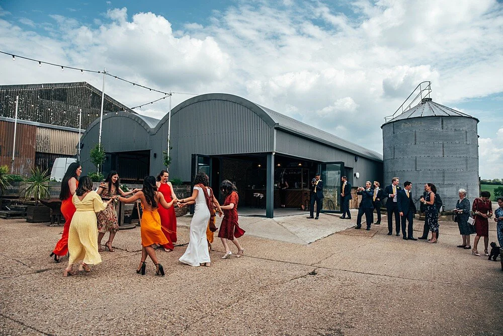 Summer brights for intimate farm wedding The Barns at Lodge Farm Essex Documentary Wedding Photographer
