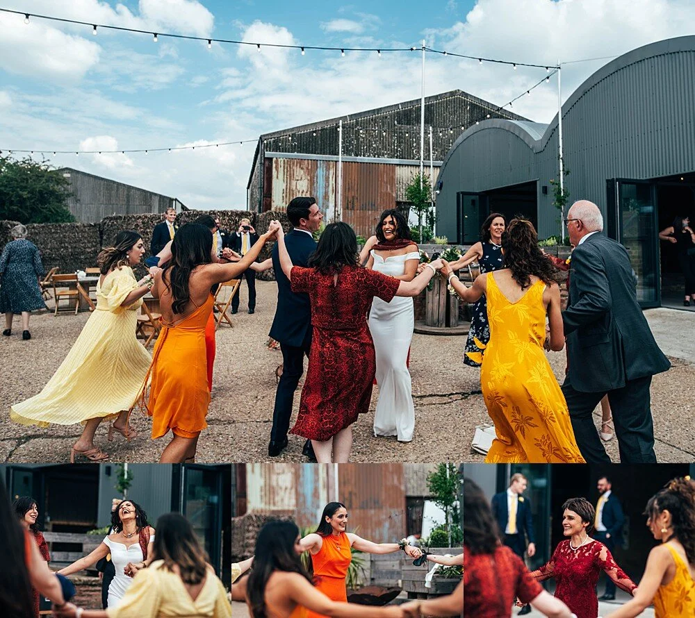 Summer brights for intimate farm wedding The Barns at Lodge Farm Essex Documentary Wedding Photographer