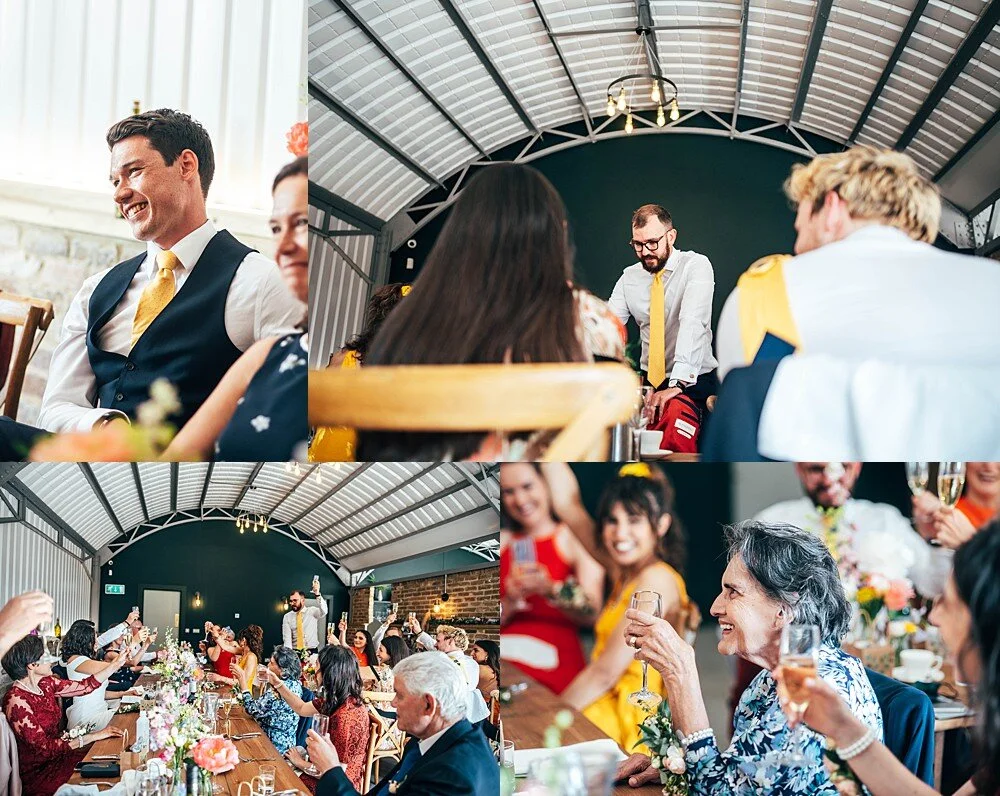 Summer brights for intimate farm wedding The Barns at Lodge Farm Essex Documentary Wedding Photographer