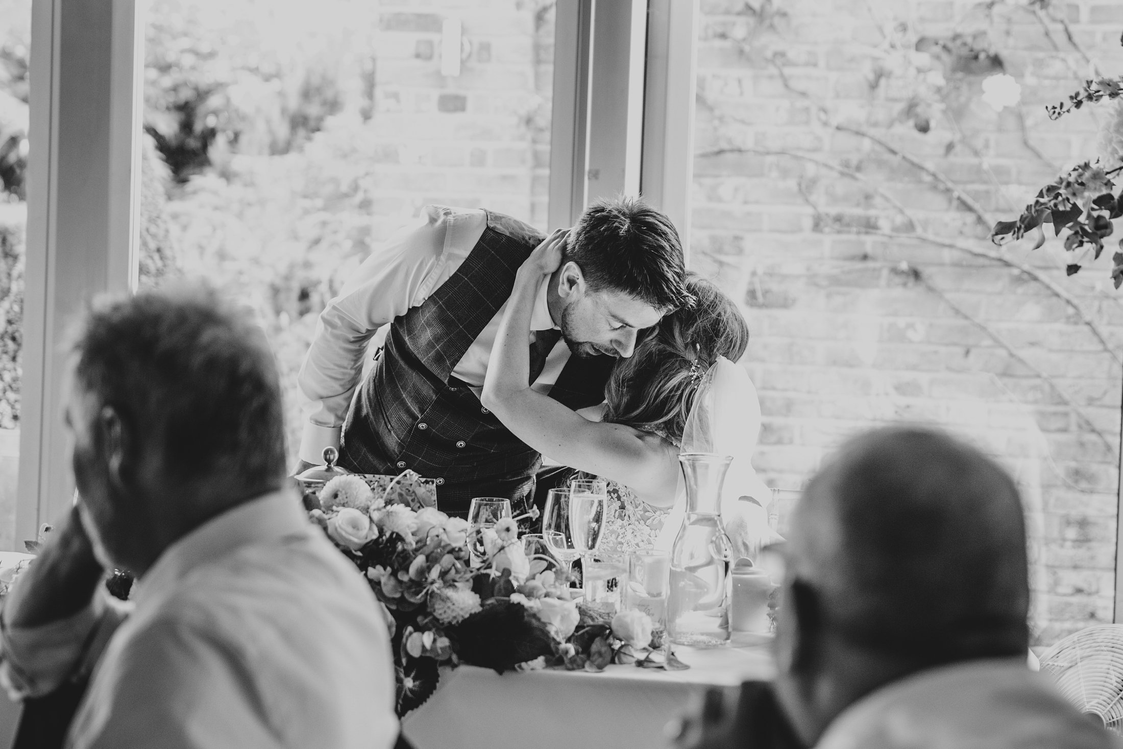Late summer sunset, Blues &amp; Whites, doggy guest of honour, a pantomime dame and epic dance routines for this Braxted Park wedding. Essex documentary wedding photographer