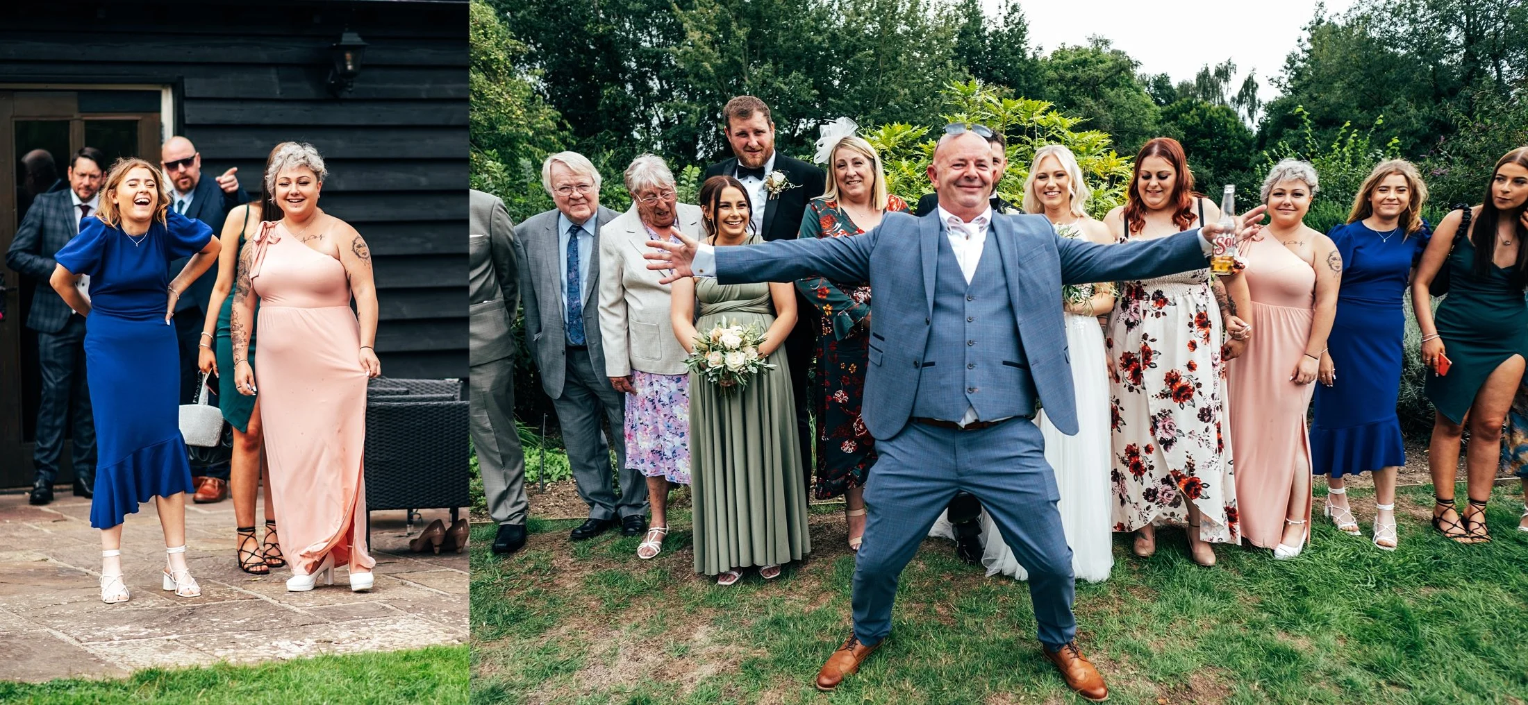 Delicate sage &amp; white paired with black tie for an early Autumn barn wedding at The White Hart, Great Yeldham. Essex documentary wedding photographer