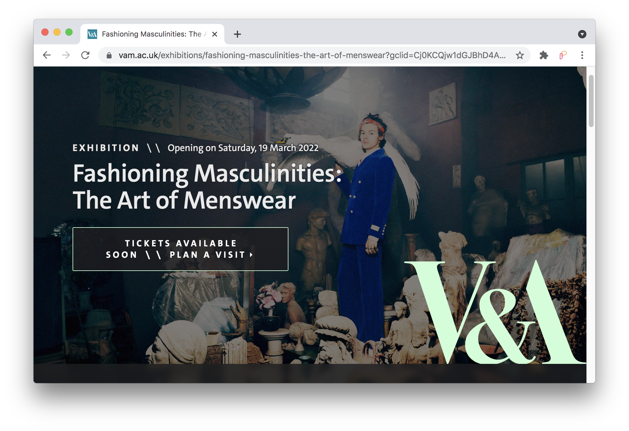 V&A announces 2022-2023 programme including its first major menswear  exhibition - DIARY directory