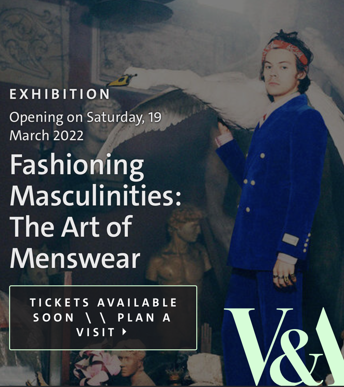 Appointed to design new V&amp;A retrospective on Menswear