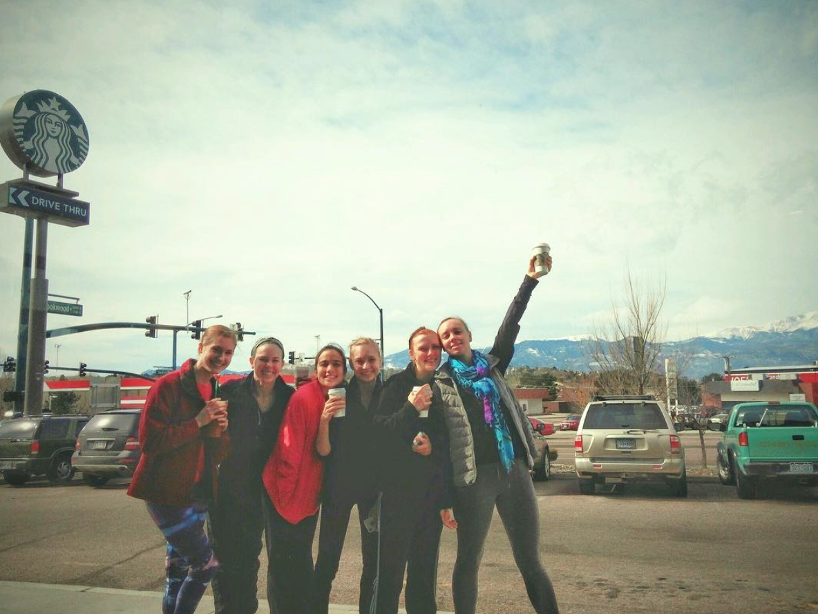 We got our Starbucks! Now on to master classes. Photo taken by company member: Laura Schlatter.