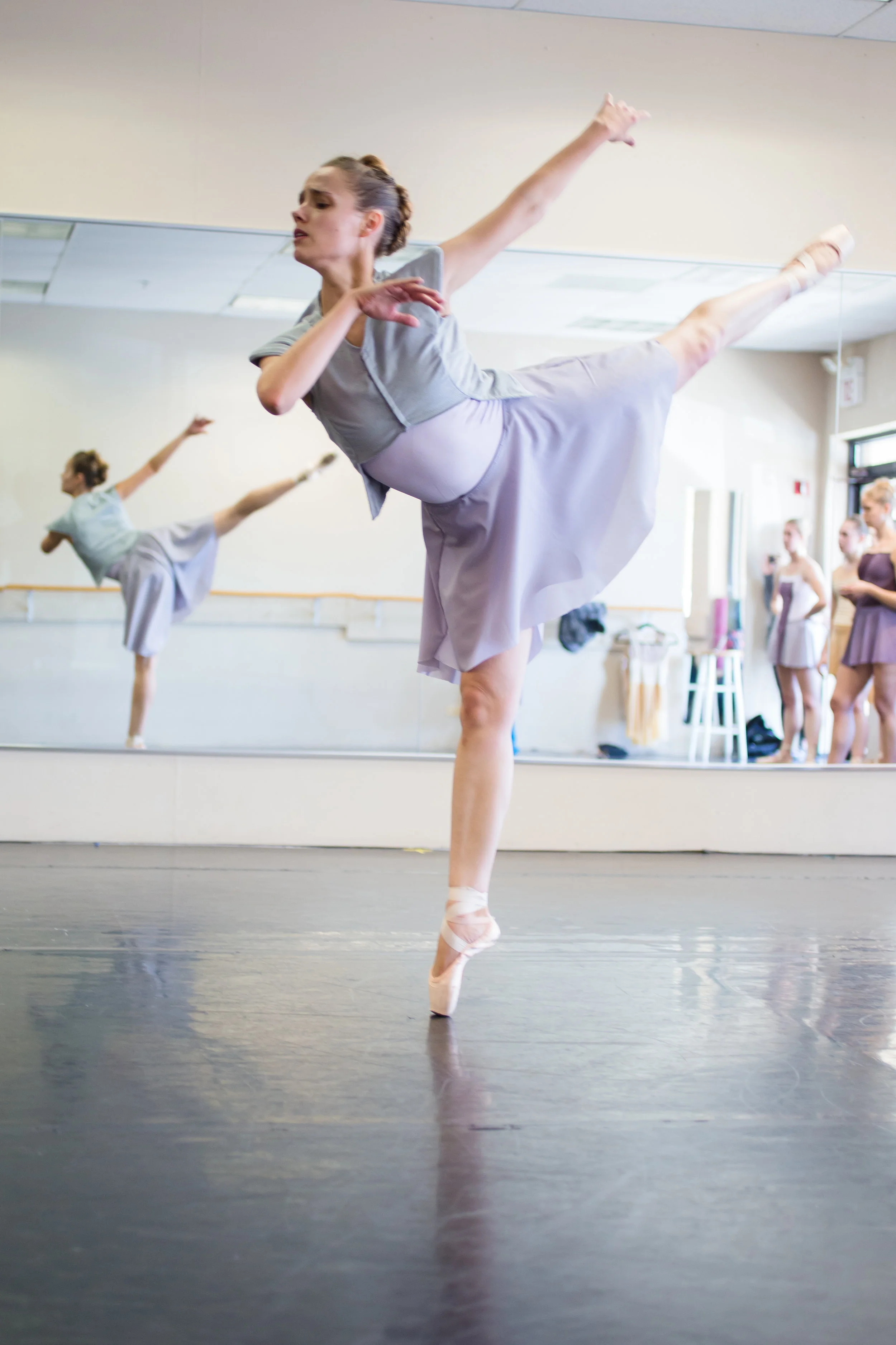 Lead Artist Brette Benedict rehearsing Ikey’s solo in The Space in between .
