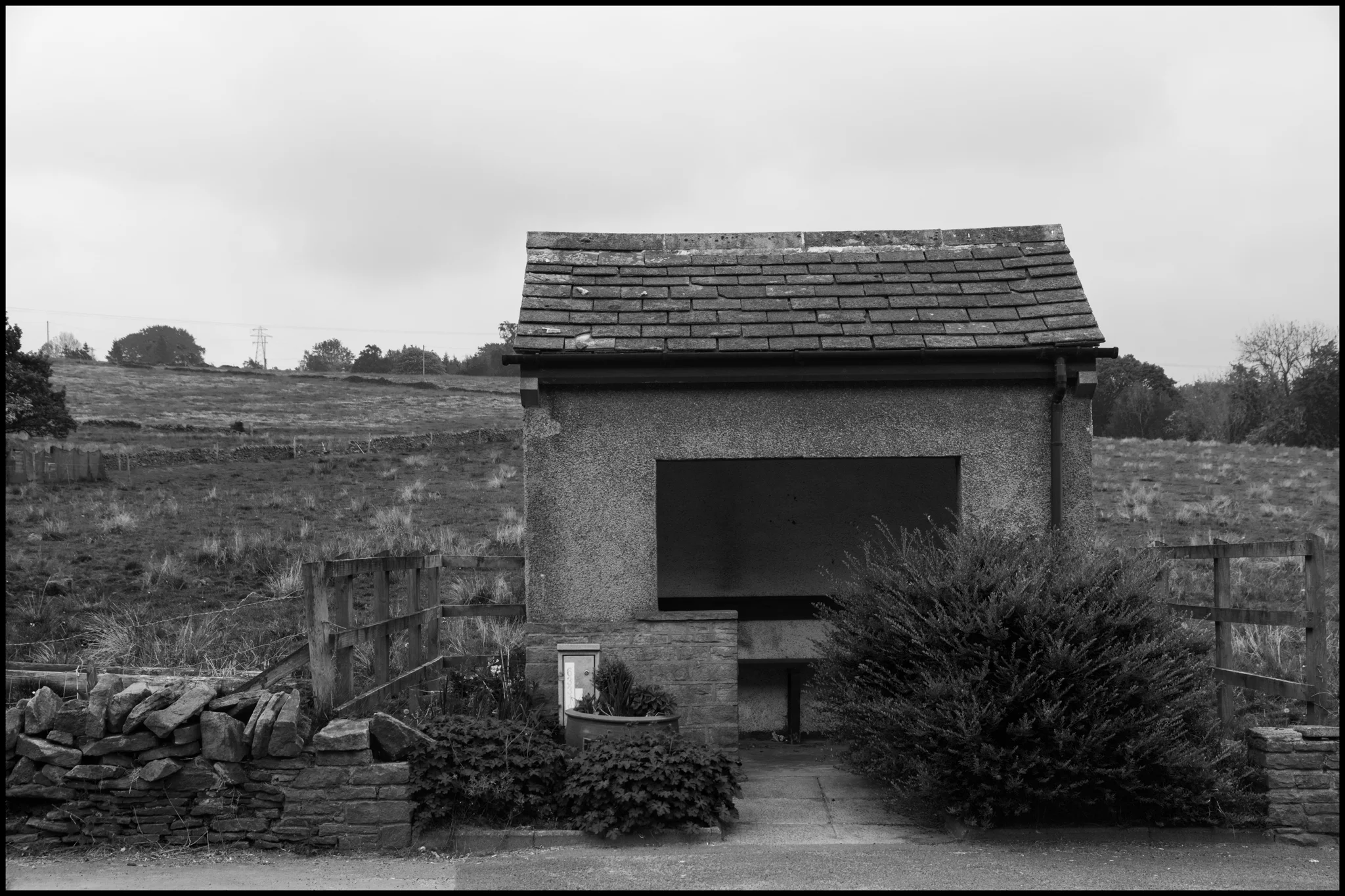 20 May 2019 - Bus stop, New Mills UK