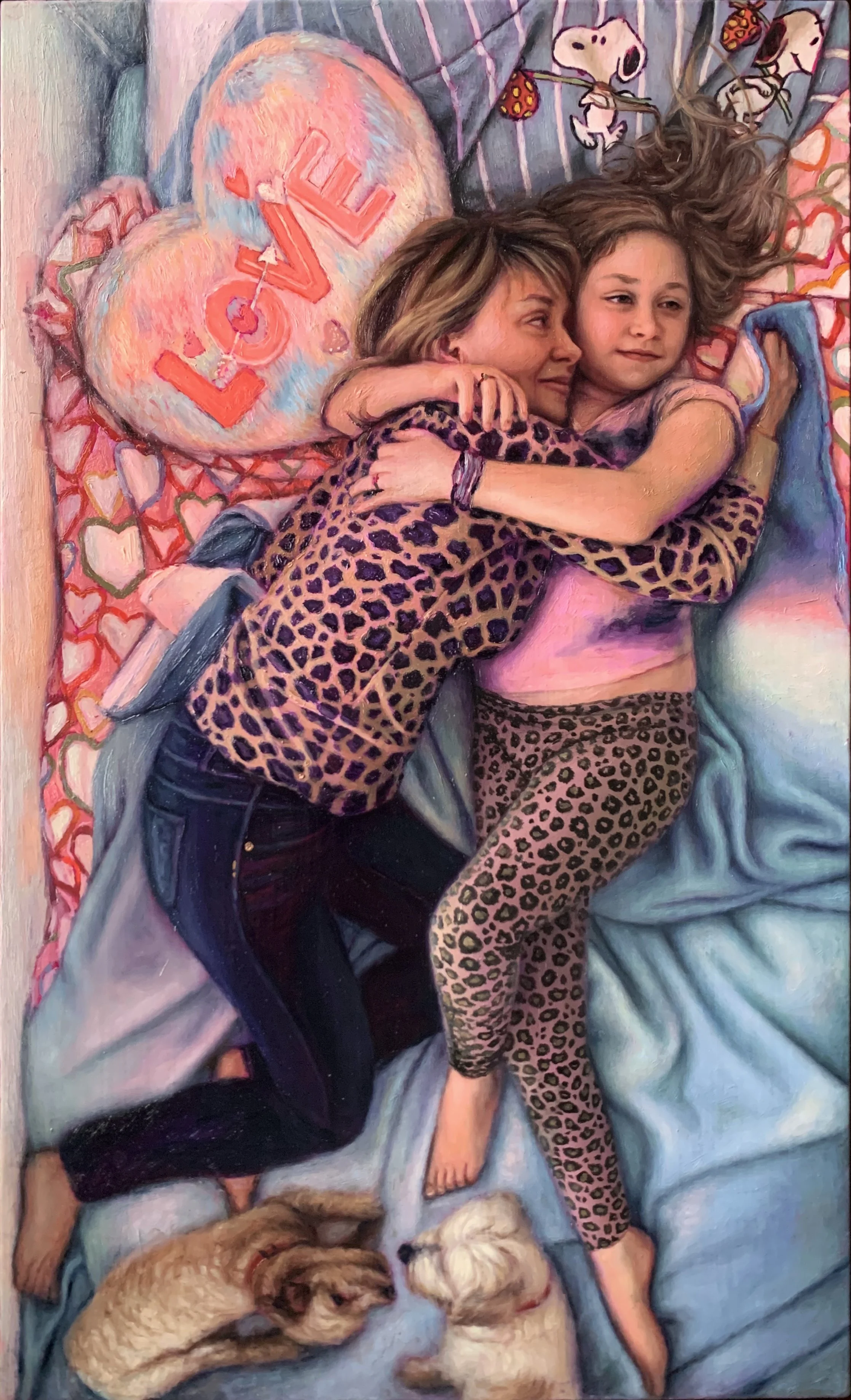 Mother Child (OV1), 2020, Oil on Panel, 20 x 10”