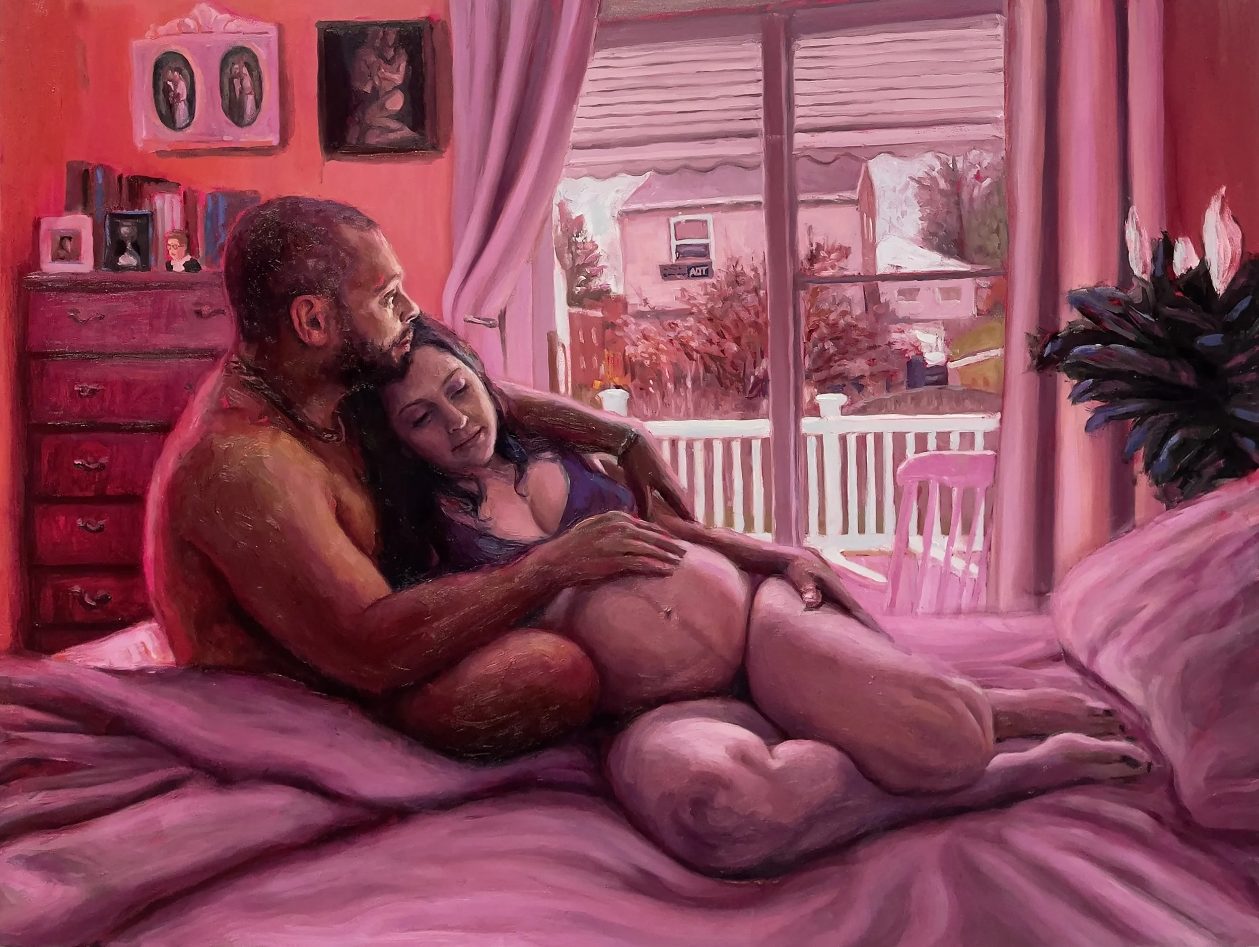 Present, Past and Future, 2025, Oil on Panel, 18 x 24”