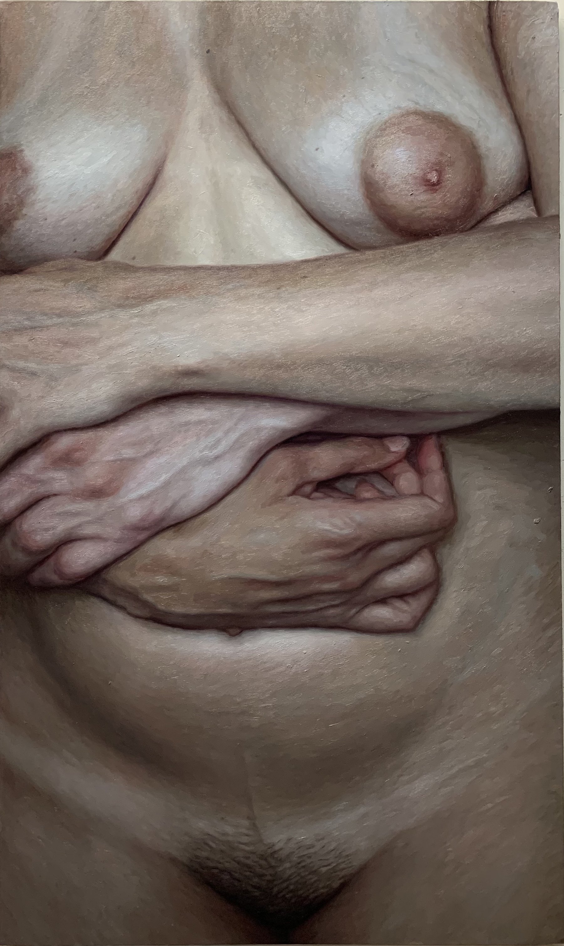 Couple (DD4), 2021, Oil on canvas, 60 x 36”