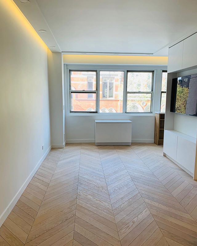 A #studio project we are just finishing up in #greenwichvillage #rodriguezstudioarch #chevron #apartment #renovation #construction #nyc #residentialdesign #interior #crisp