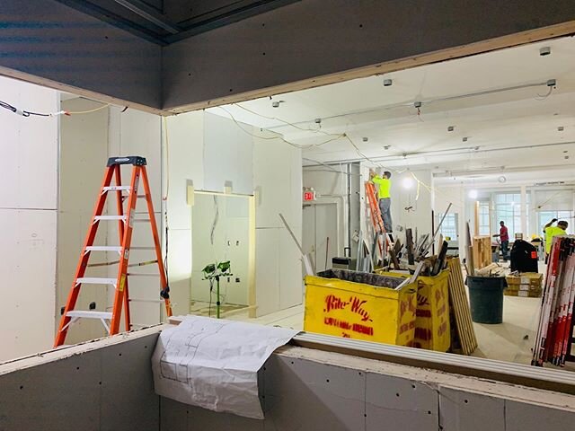 A new commercial office project coming into #focus #office #officedesign #rodriguezstudioarch #construction #messy #manhattan #renovation #modernoffice #mysteryclient #viewfromoffice #exciting #design #architecture #interiors