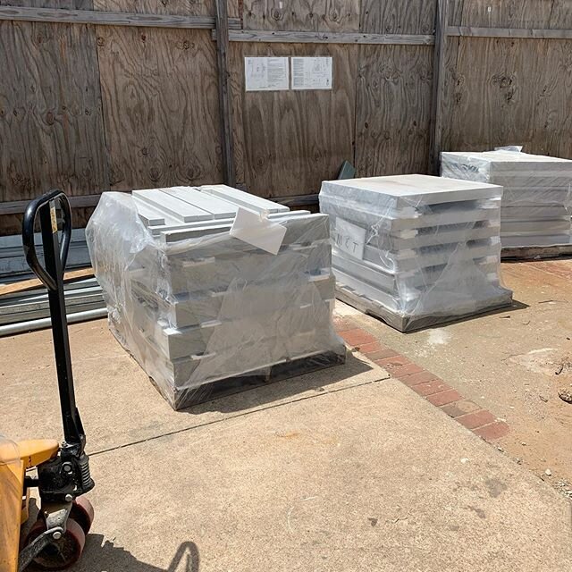 Back to work! Truckloads of #precastconcrete #rodriguezstudioarch #architecture #construction