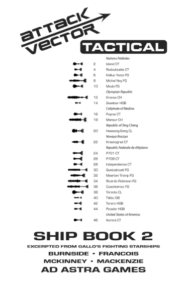 Attack Vector: Tactical: Ship Book 2