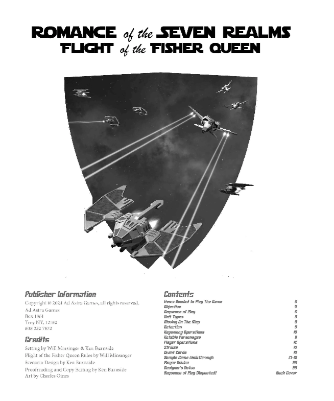 Squadron Strike: Romance of the Seven Realms: Flight of the Fisher Queen Rulebook
