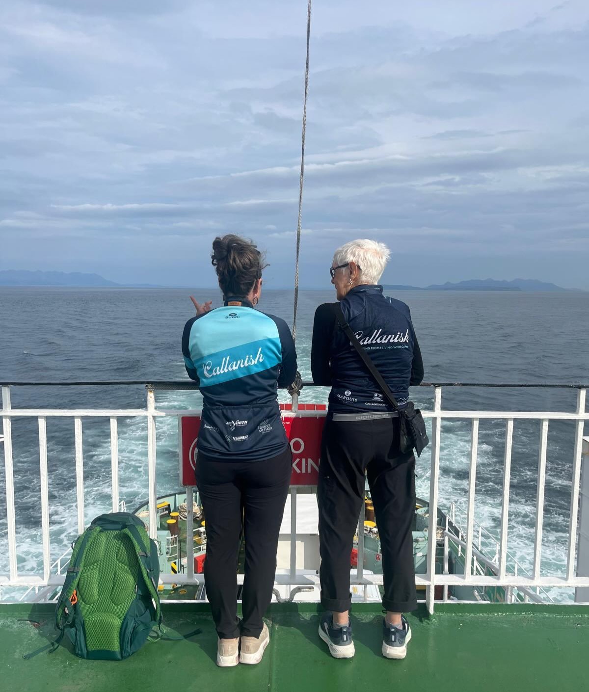 Day 1 (Arrivals - part 2) Some beautiful shots of the team gathering with their bikes and enjoying the sunshine on the ferry. What a beautiful start to the journey! After arriving at the hotel in South Uist, everyone shared a lovely dinner and then f