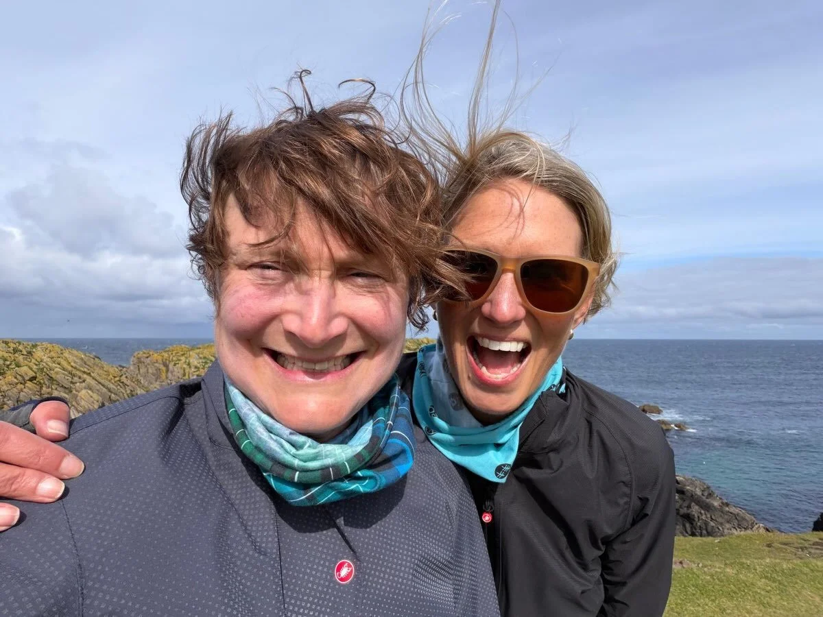 Day 6 - 62.7 km (part 3) Smiling faces on the last day of cycling! What a wonderful pilgrimage with the best group of people 🩵 We are so lucky to have such a supportive community and thank you everyone for your generosity! 🏴󠁧󠁢󠁳󠁣󠁴󠁿