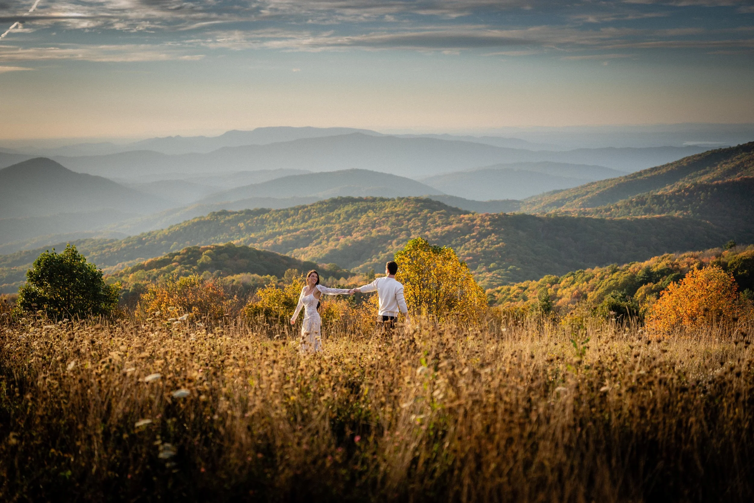 Asheville NC wedding photographer capturing a mountain ceremony in the Blue Ridge Mountains.