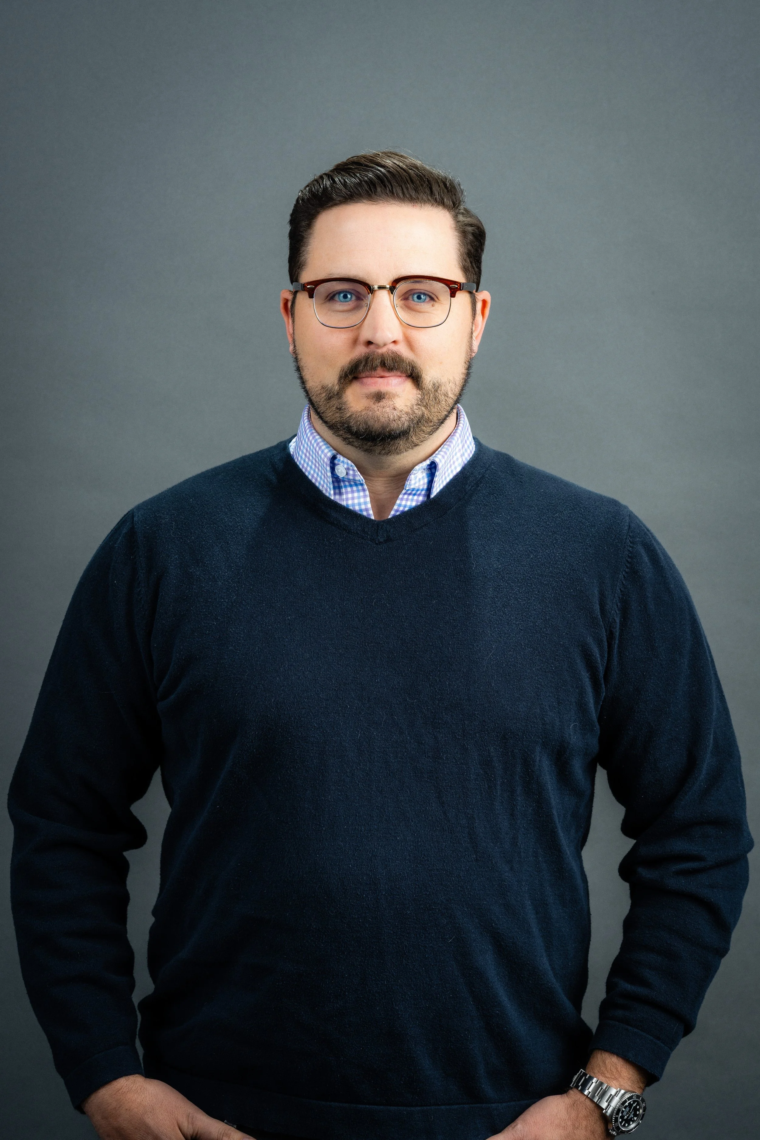 Professional headshot for Asheville business leaders and executives, high-end portrait photography NC.