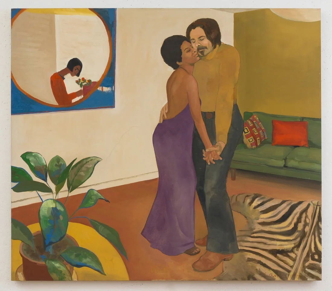 Emma Amos. Amos’s Sandy and Her Husband (1973)