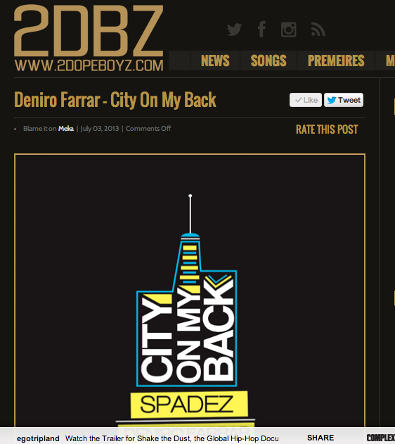 "City On My Back" - 2DopeBoyz