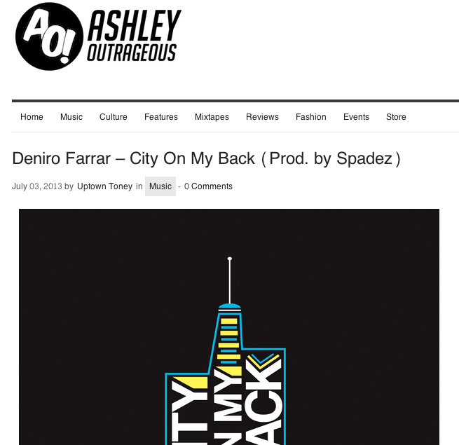 "City On My Back" - Ashley Outrageous
